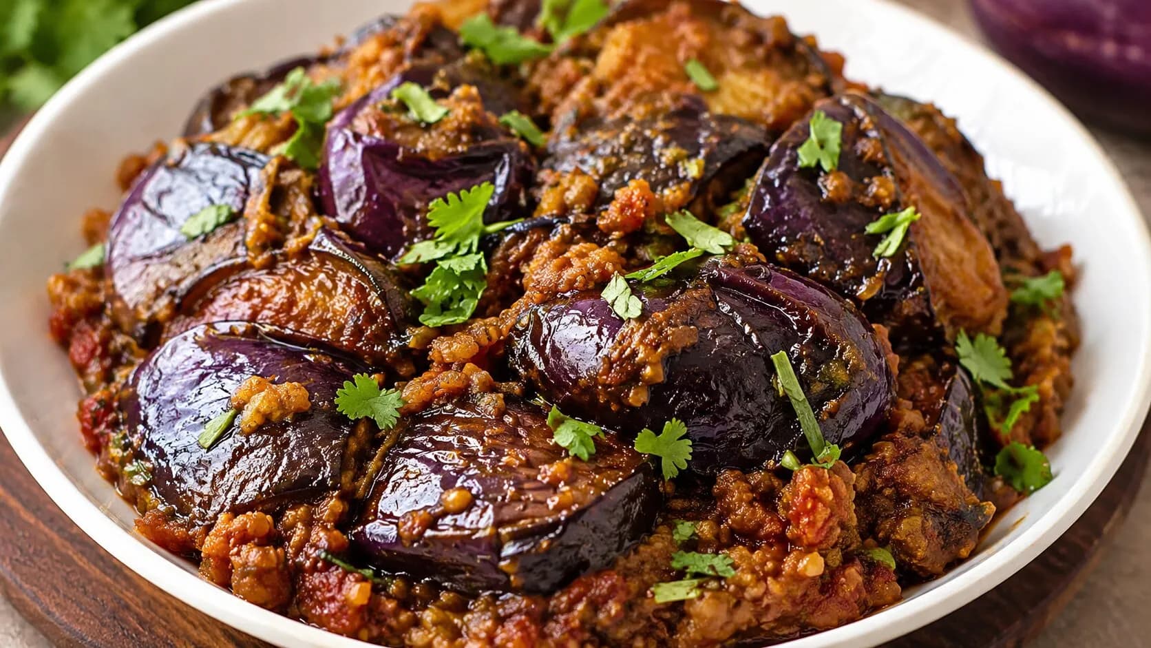 Authentic Home-Style Brinjal Masala Authentic Home-Style Brinjal Masala