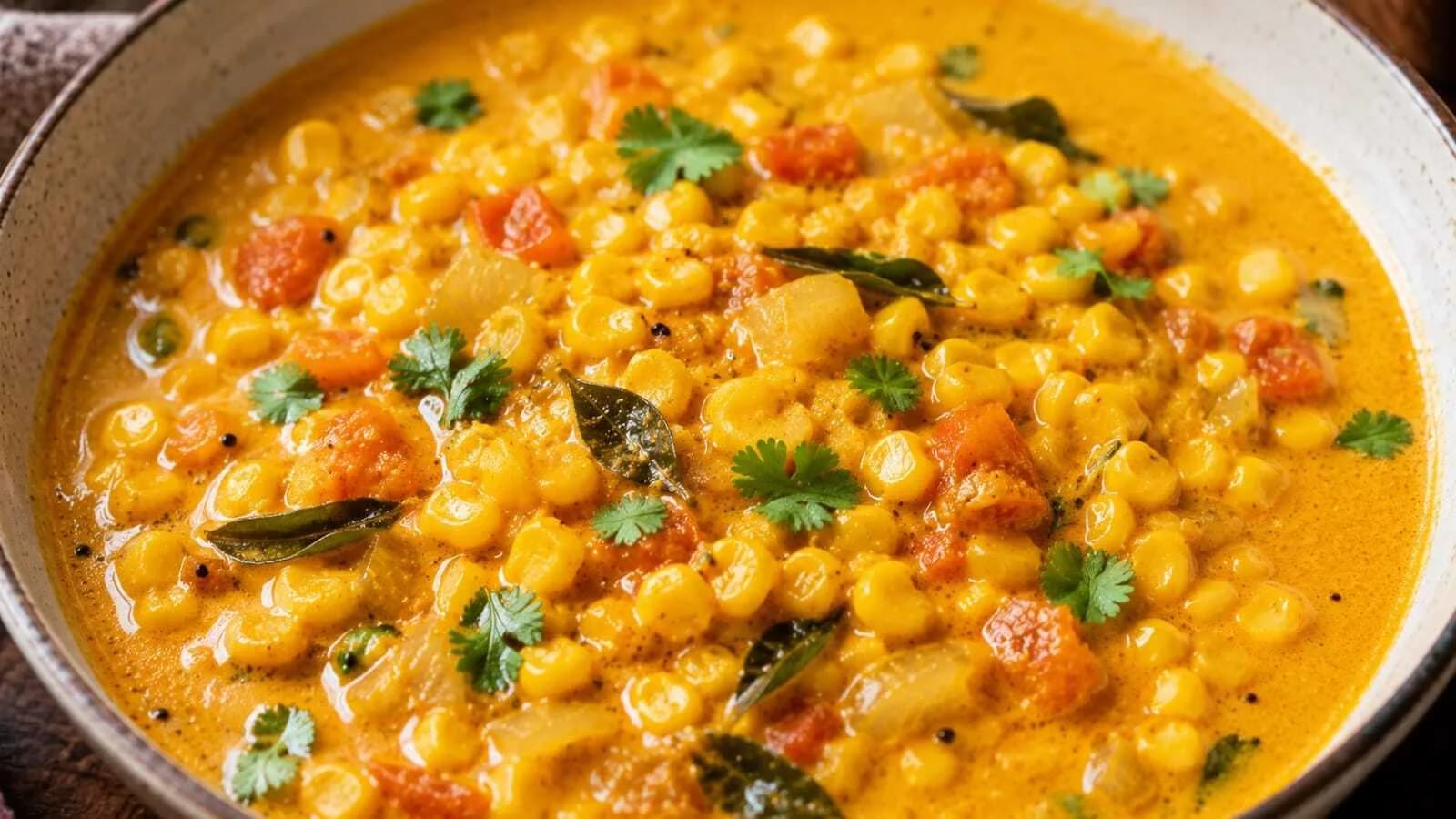 Creamy Coconut Corn Curry (Makai Paka) Creamy Coconut Corn Curry (Makai Paka)