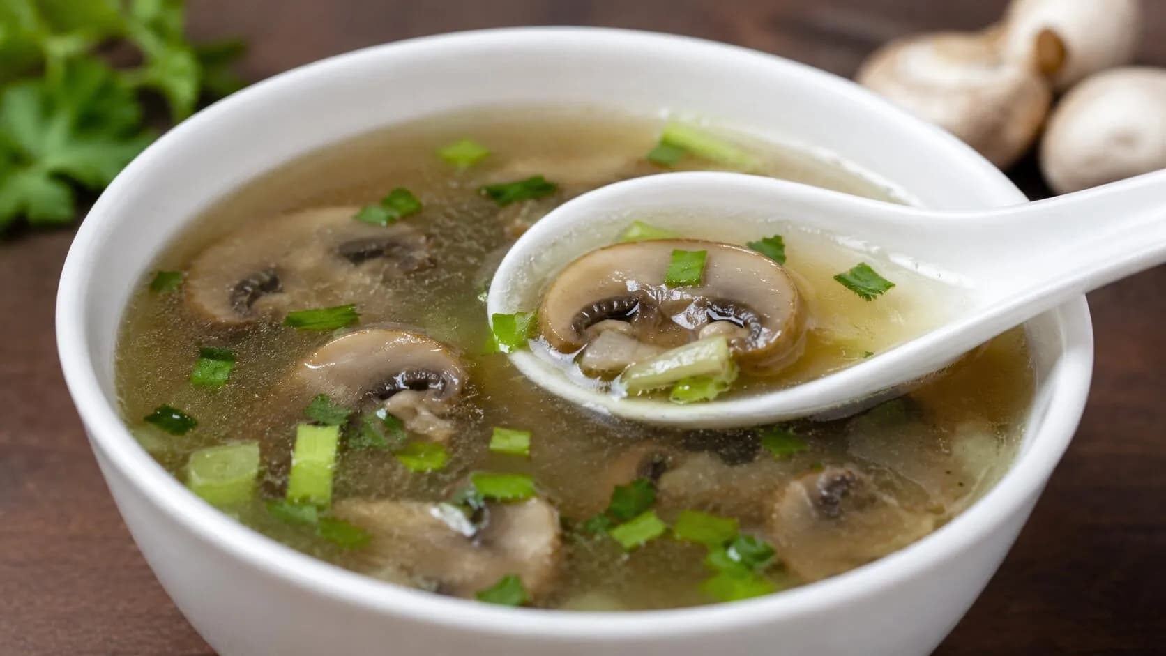 Healthy Homemade Clear Mushroom Soup Healthy Homemade Clear Mushroom Soup