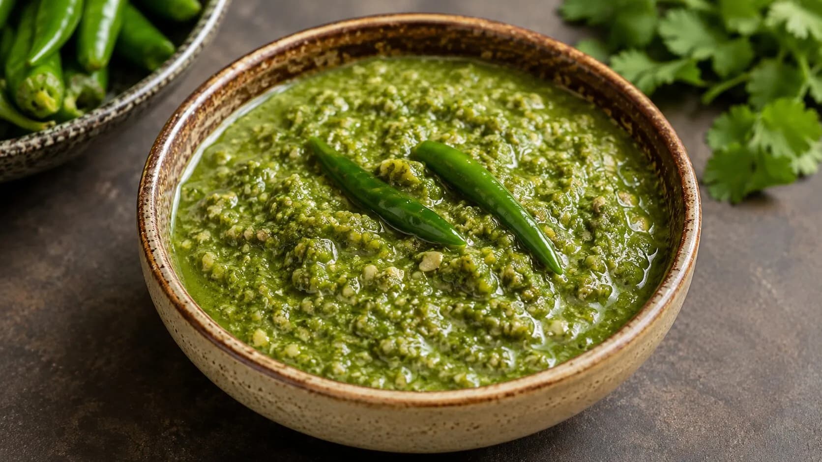 Instant Spicy Green Chili Chutney Instant Spicy Green Chili Chutney