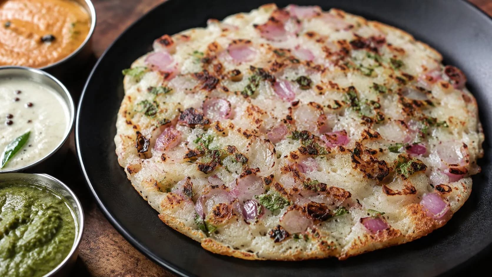 Quick & Easy 2-Ingredient Onion Uttapam Quick & Easy 2-Ingredient Onion Uttapam