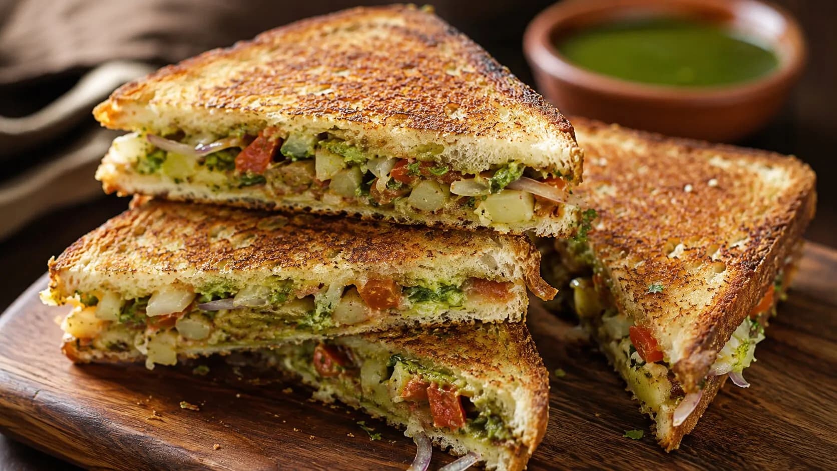Street-Style Bombay Masala Sandwich Street-Style Bombay Masala Sandwich